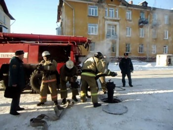 Юрга, ЮГС: Пожарно-тактические учения в Юрге