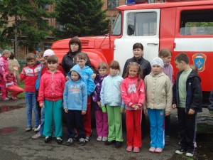 ЮГС: Пожарные посетили детский лагерь при школе №1