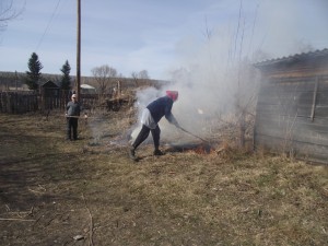 Юрга, ЮГС: Загорания сухой травы