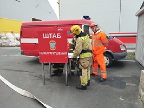 О проведении пожарно-тактических учений на территории завода
